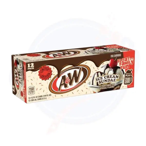A&W Ice Cream Sundae 12fl oz/355ml - Pack of 12