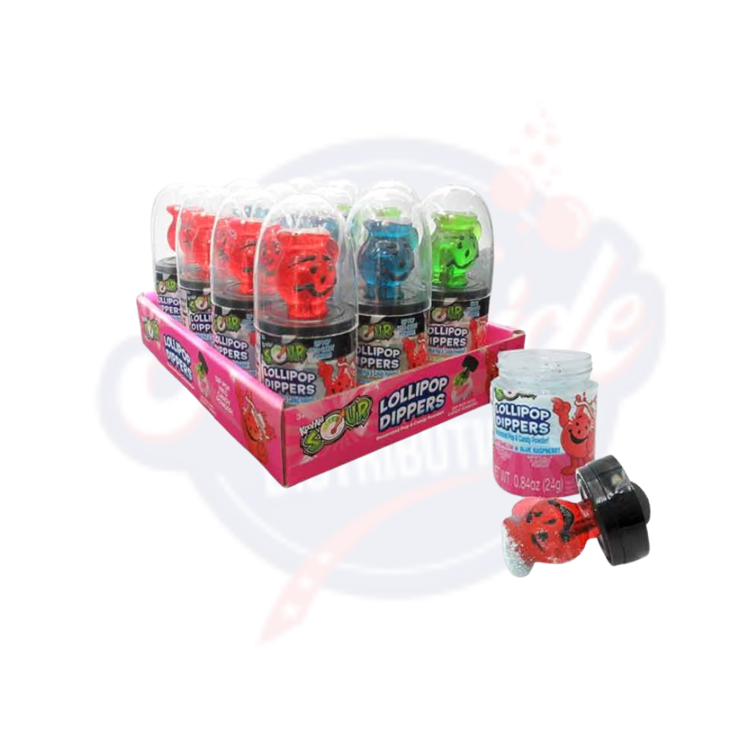 Kool Aid Sour Lollipop Dippers 0.84oz/24g - Pack of 3