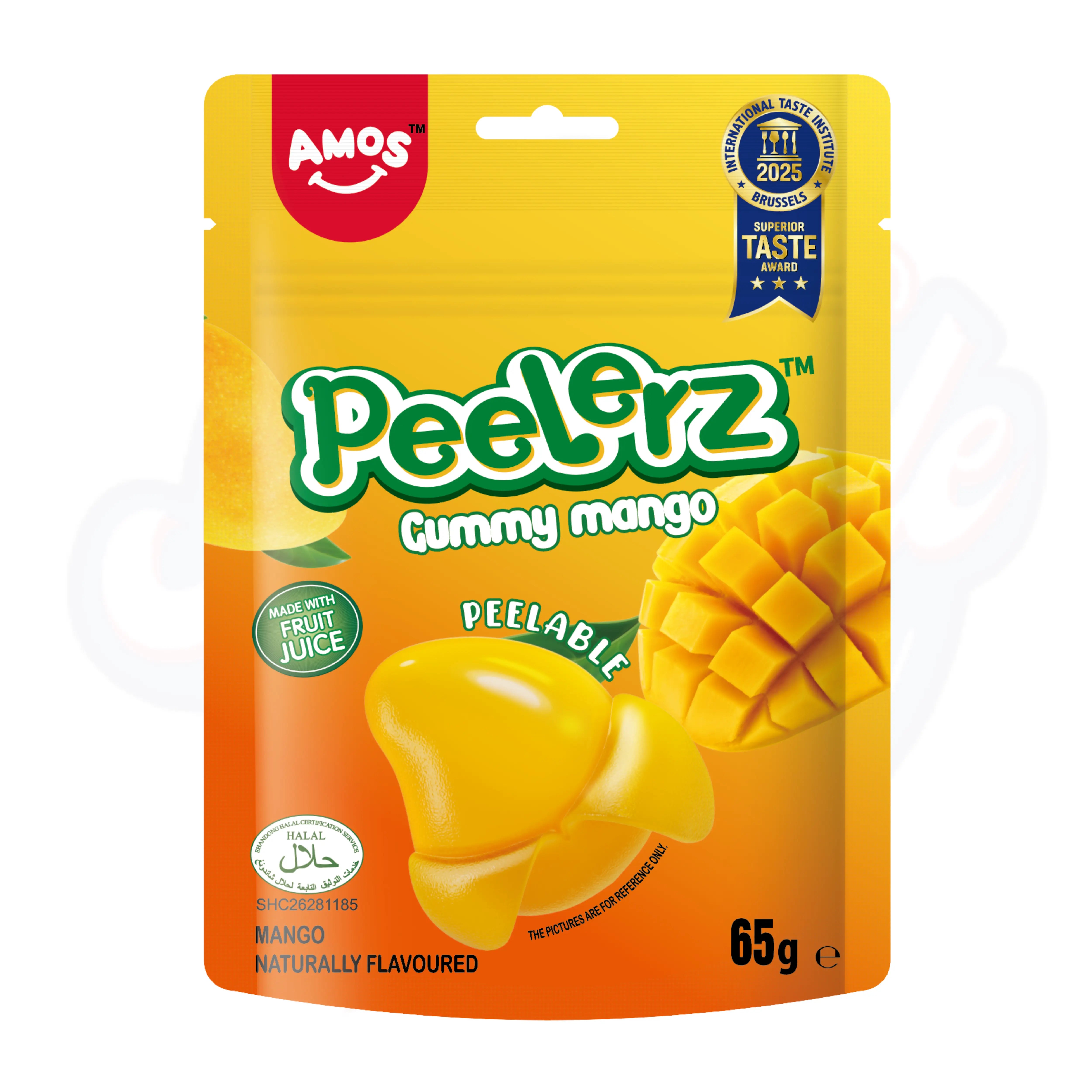 (Halal) Amos Peelerz Gummy Mango Peg Bag 65g