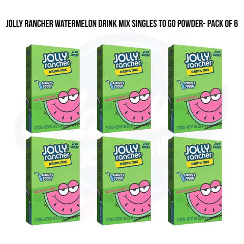 Jolly Rancher Watermelon Drink Mix Singles To Go Powder 0.66oz/18.8g - Pack of 6