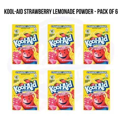 Kool-Aid Strawberry Lemonade 0.19oz/5.3g- Pack of 6
