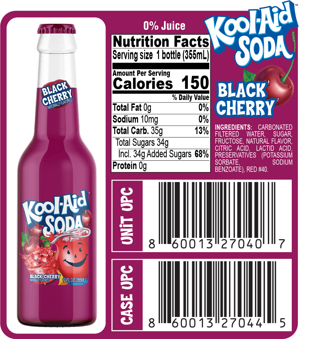 Kool Aid Black Cherry Soda 355ml