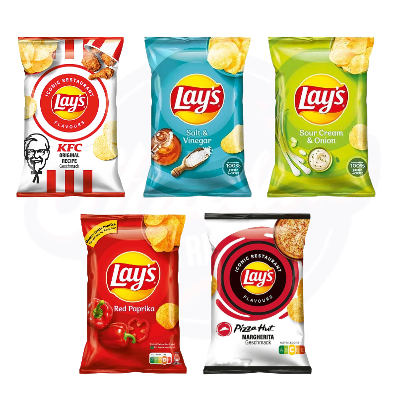 Lays 150g - 5 Pack Variety Bundle