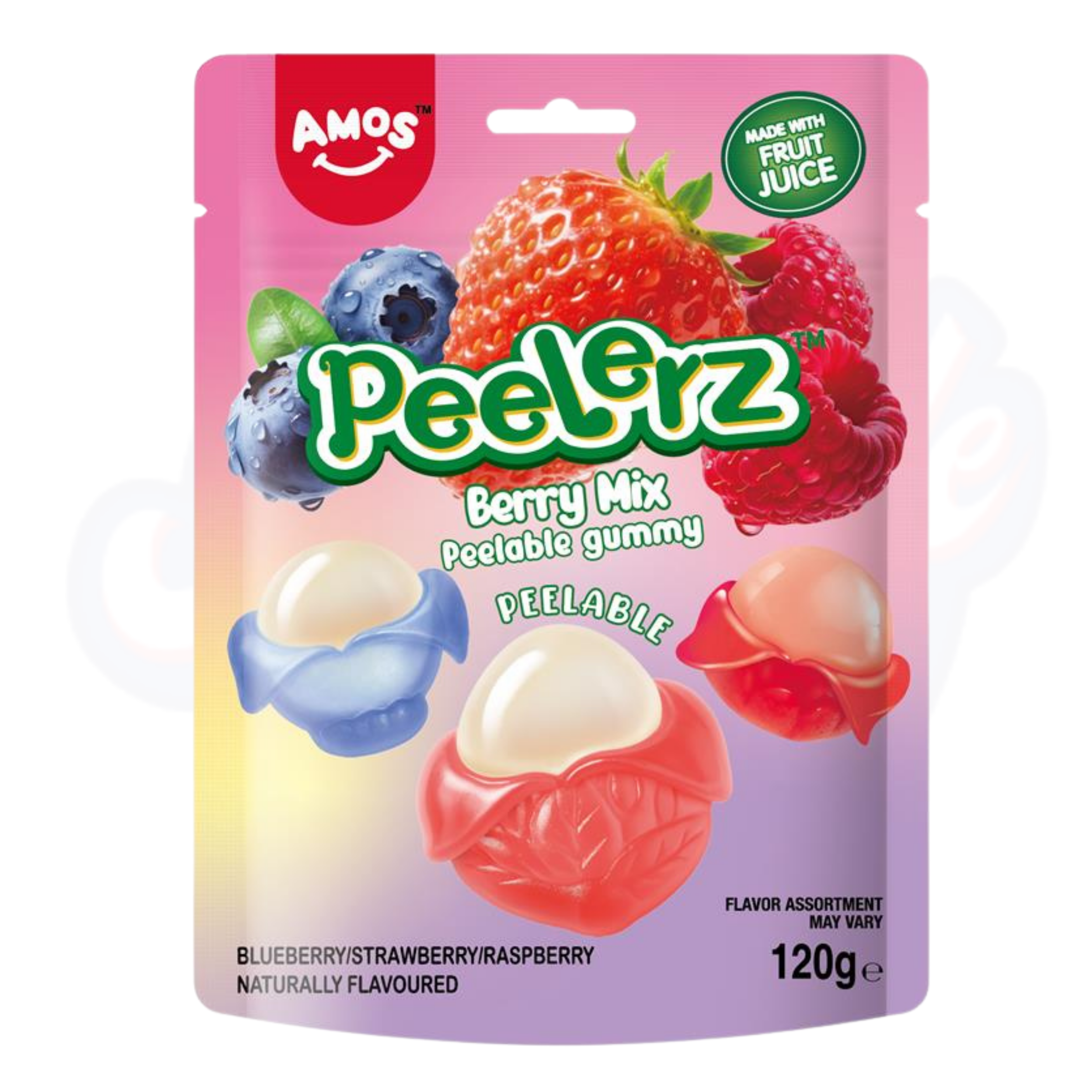 Amos Peelerz Gummy Berry Mix Peg Bag 120g