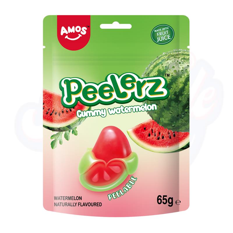 Amos Peelerz Gummy Watermelon Peg Bag 65g