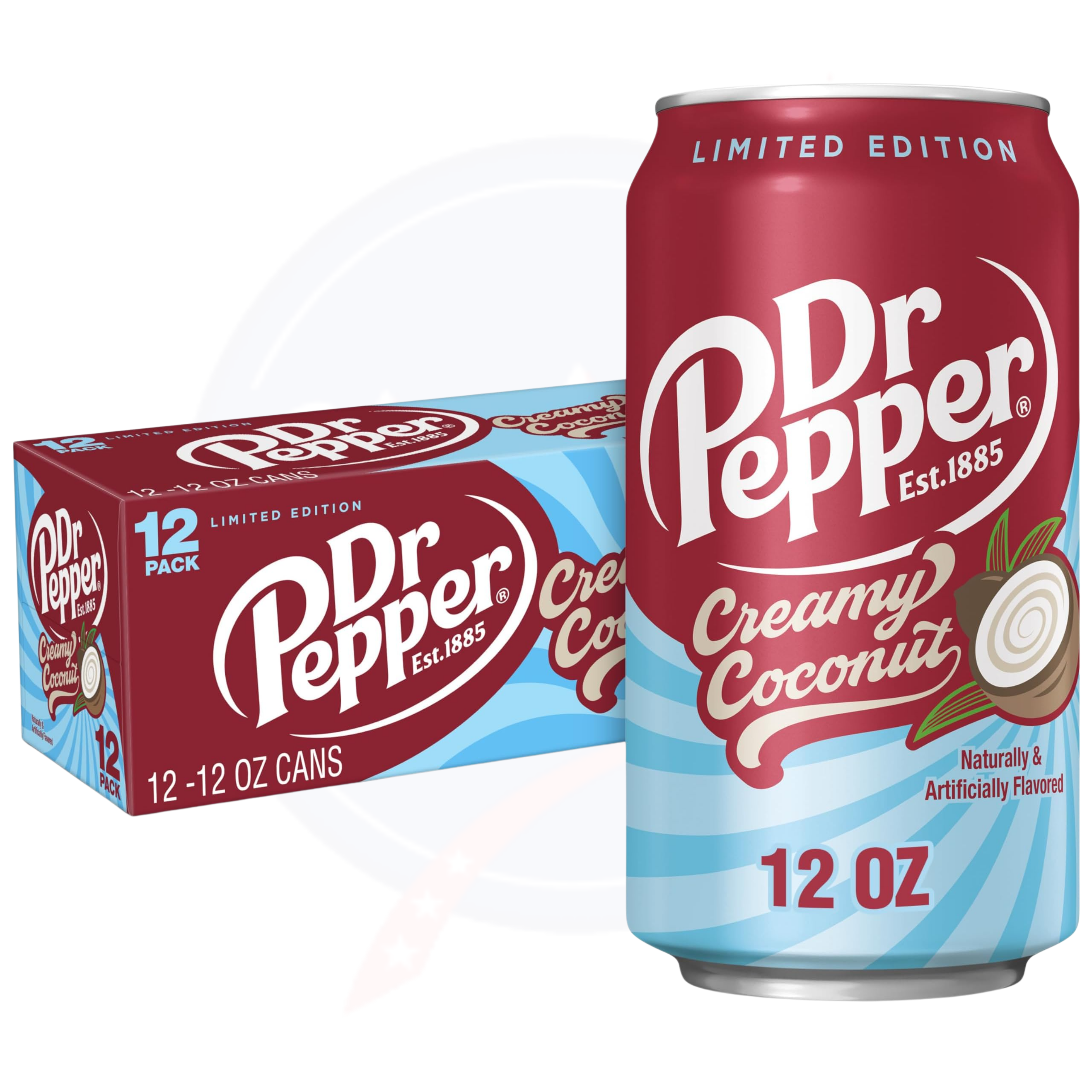 Dr Pepper Creamy Coconut 12floz/355ml - Pack of 12