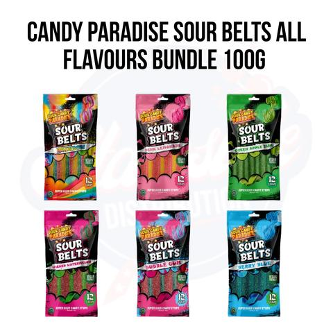Candy Paradise Sour Belts All Flavours Bundle 100g